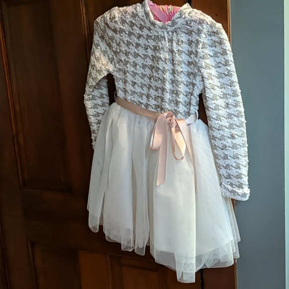 Trish Scully Child Other - LIKE NEW Houndstooth Tutu Dress w Ribbon Bow